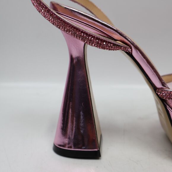 🔥NO ANKLE STRAP MACH & MACH Double Crystal Bow Platform Pump Pink, 7.5US/37.5IT - Picture 12 of 13